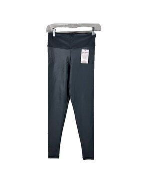 BootyQueen Faux Leather Leggings High Waisted Black Coated Yoga Pants M